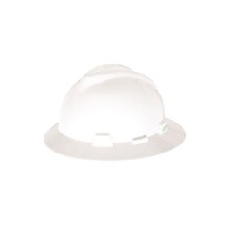 V-Gard® 454733 Hard Hat, 6-1/2 in Fits Mini Hat, 8 in Fits Max Hat, Polyethylene, 4-Point Staz-On® Suspension, ANSI Electrical Class Rating: Class E, ANSI Impact Rating: Type I, None Graphics, Pin Lock Adjustment