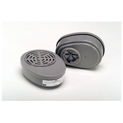 MSA 815356 cartouche chimique avantage® avec pré-filtre n95, à utiliser avec les respirateurs avantage®, classe de filtre p100, connexion à baïonnette, blanc