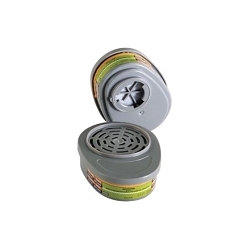 MSA 815361 Advantage® Respirator Cartridge, For Use With Advantage® Series Respirators, Bayonet Connection, Resists: Chlorine and Mercury Vapors
