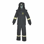 Oberon® Kit TCG75B-S+HVSL arc électrique, 3 pièces, tissu aramide, catégorie de risque (HRC) : 4/5, capuchon/Face Shield Max arc électrique Protection : 76 cal/sq-CM, Vêtement Max arc électrique Protection : 76 cal/sq-CM, Manteau/bavette Vêtement global, c