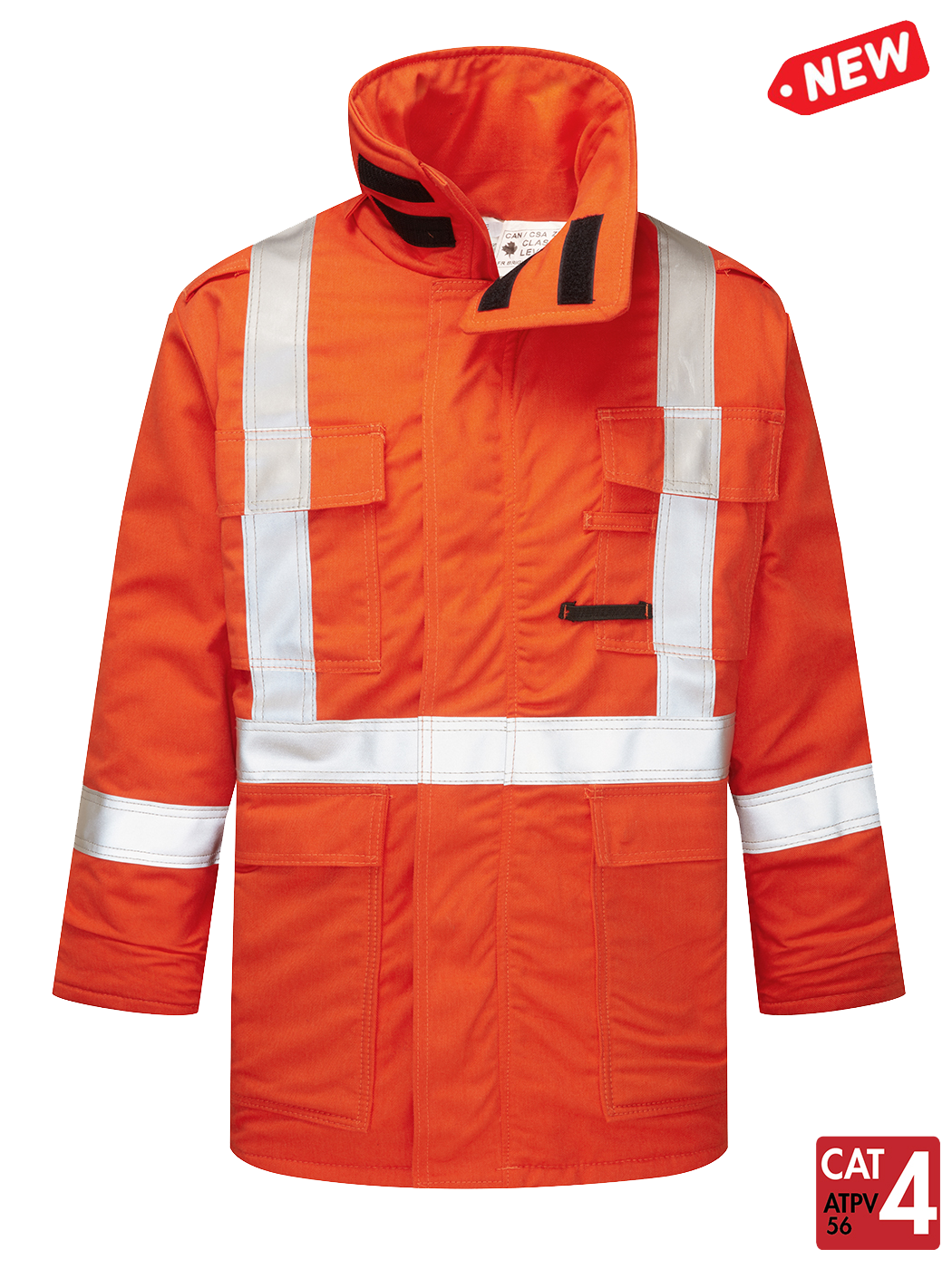 IFR Workwear Avenger 9 oz Hi-Vis Insulated Parka - Hi-Viz Orange