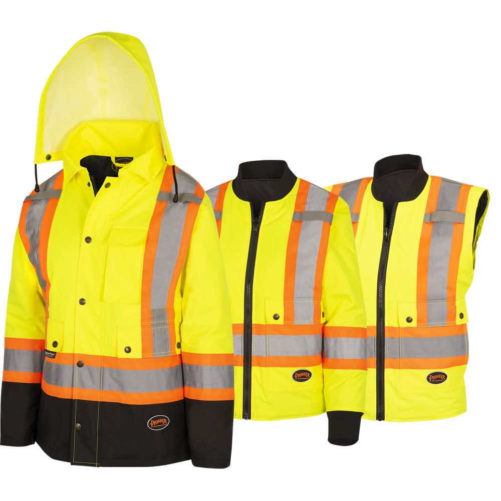 PIONEER® Women's Hi-Vis 7-in-1 Waterproof Jacket