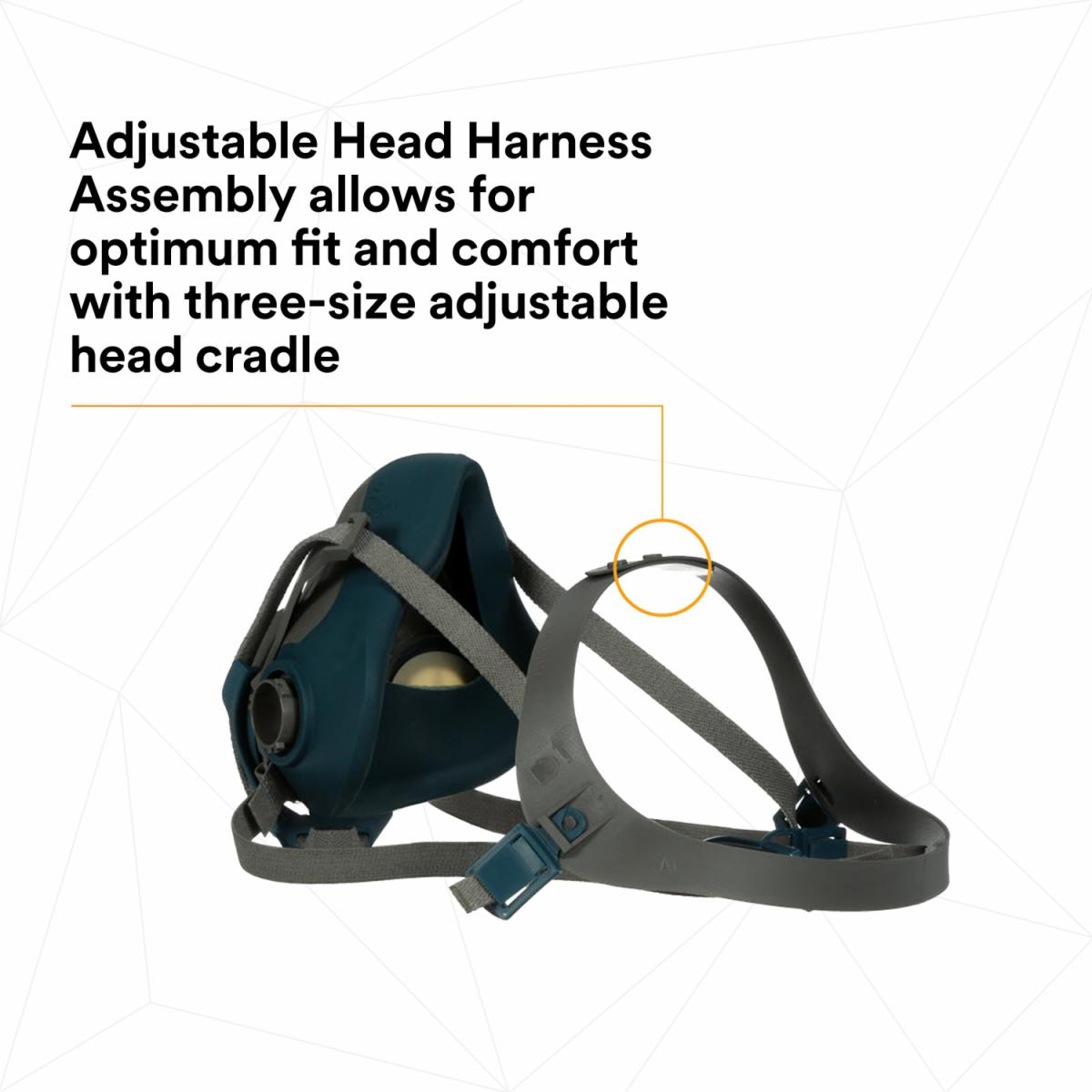 3M™ Rugged Comfort Quick Latch Half Facepiece Reusable Respirator - Size Small