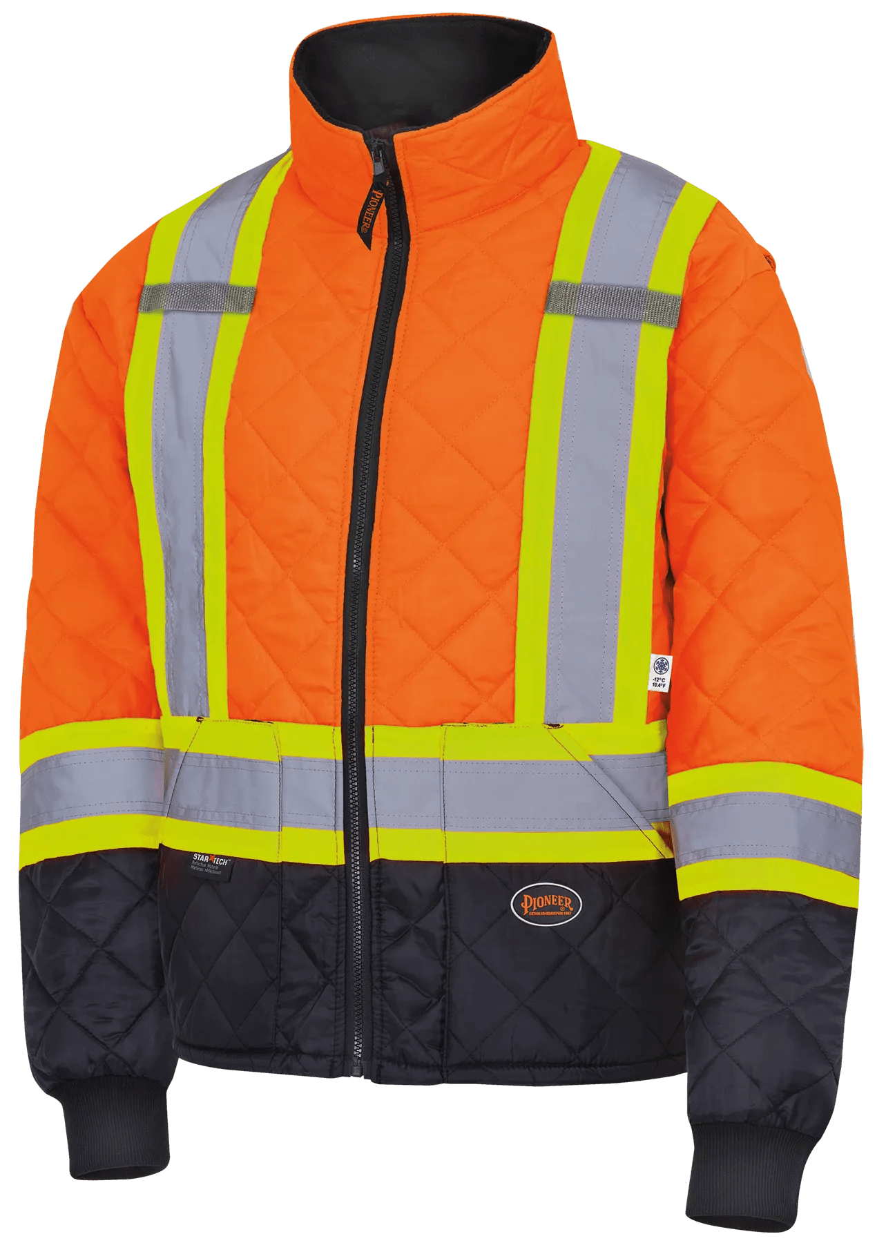 PIONEER® Hi-Vis Quilted Freezer Jacket - Hi-Vis Orange - 3XL