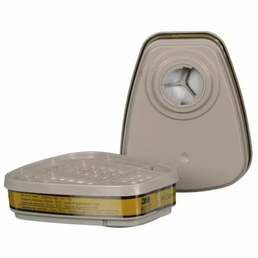 3M™ 7100198706 6000 Series Gas/Vapor Cartrridge, For Use With 6000/7000/7500 Series Reusable Respirators and FF-400 Ultimate FX Full Facepiece Reusable Respirators, Bayonet Connection, Olive