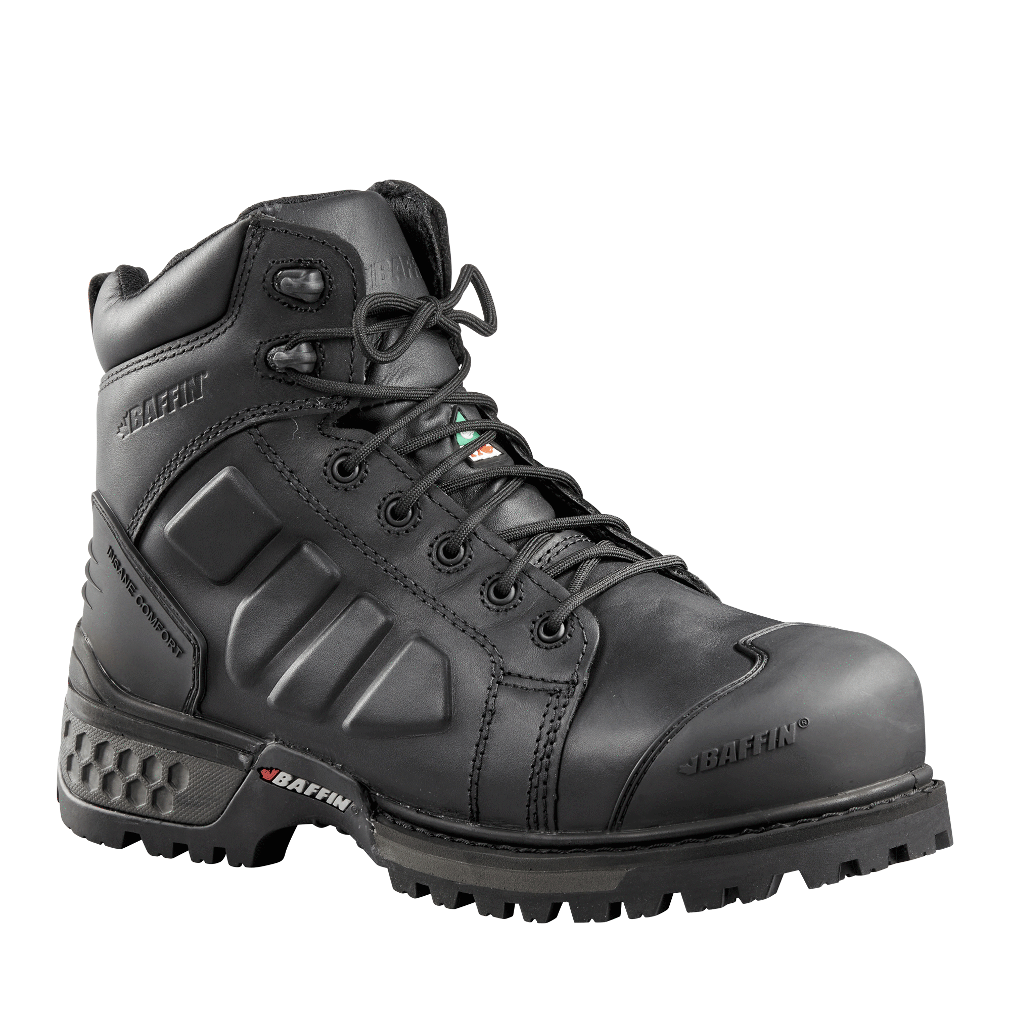 Boots, Work, Monster, Mens, Baffin, Black, 6",