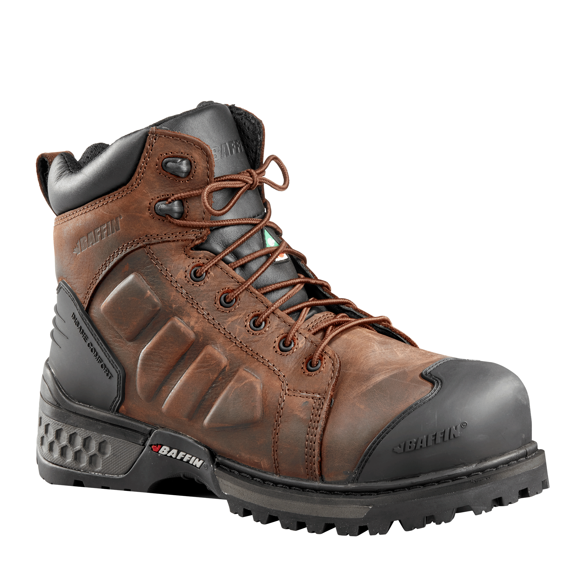 Boots, Work, Monster, Mens, Baffin, Brown, 6"