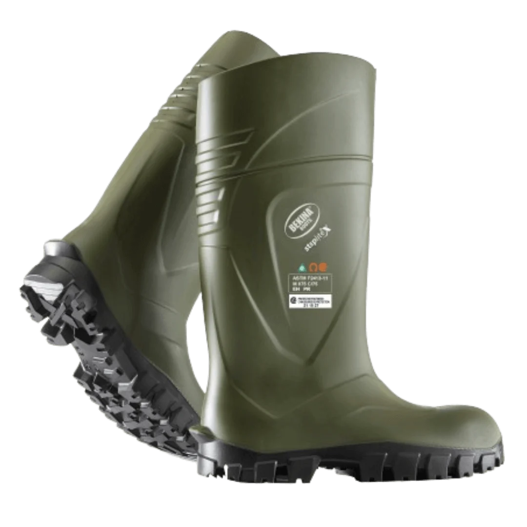 Boot, Bekina Steplite X Green PU, Composite Toe,
