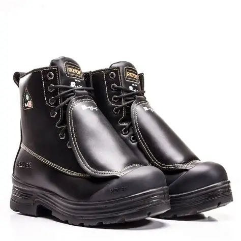 Boots, Royer, 8", Black, Realflex Metatarsal,