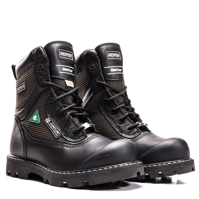 Boots, Royer, 8", Metal- Free, Waterproof, Black,