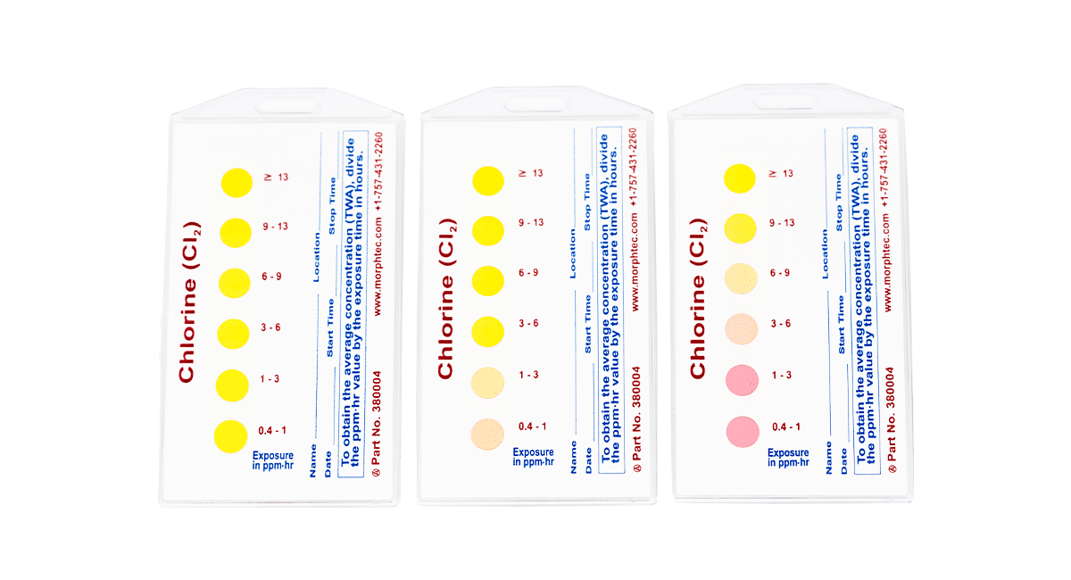 Badge de chlore ChromAir de Morphix Technologies - 10 par paquet
