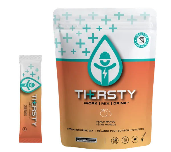 Thersty® Hydration Drink Mix - Peach Mango, 40/Bag, 10 Bags/CS