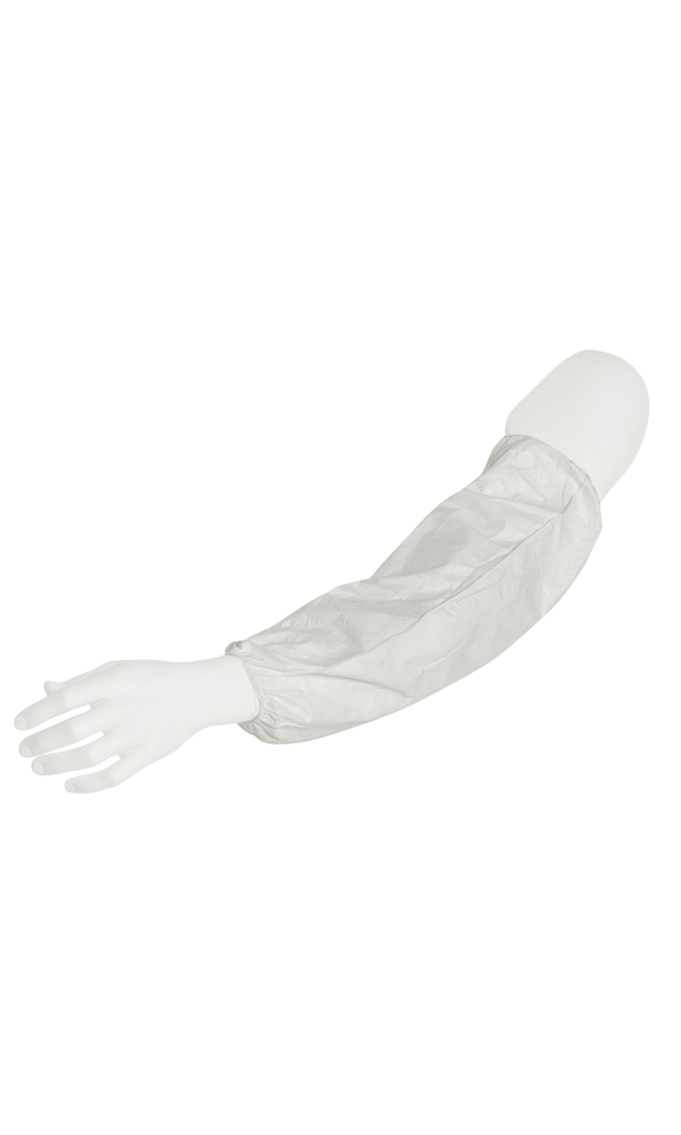 DuPont™ Tyvek® 400 Sleeve - 18" Long, Elastic at Both Ends, Serged Seams, White