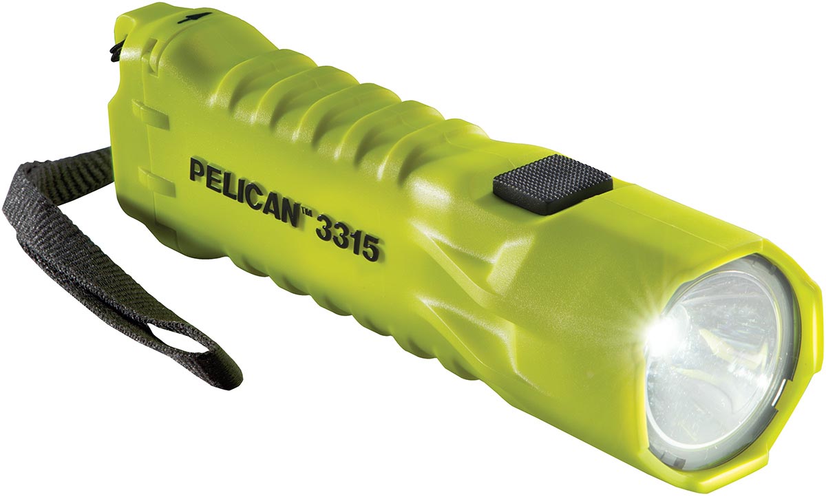 Lampe torche LED Pelican™ 3315 - 160 lumens, UL/IECEx, jaune haute visibilité