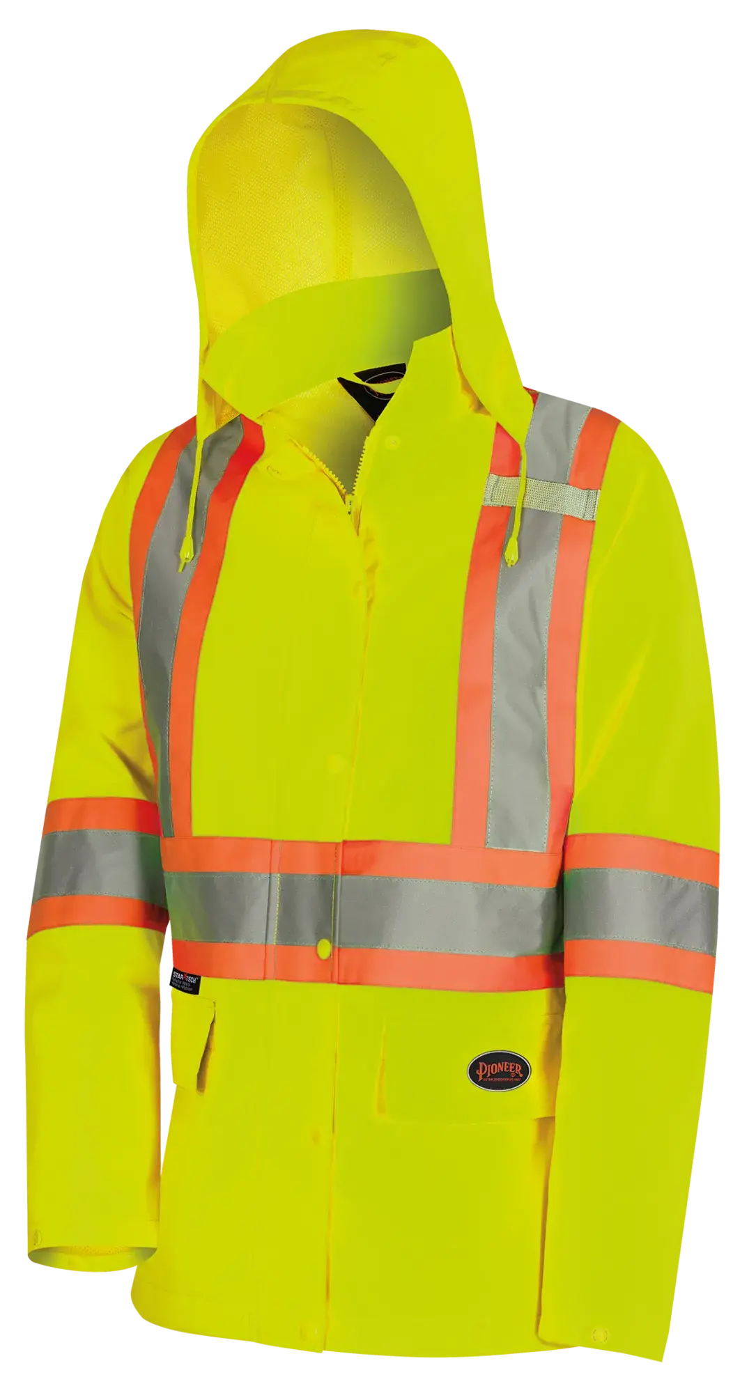 SureWerx® PIONEER® "The Rock" Women's Hi-Vis 300D Oxford Poly Jacket - PU Coating- Hi-Vis Yellow