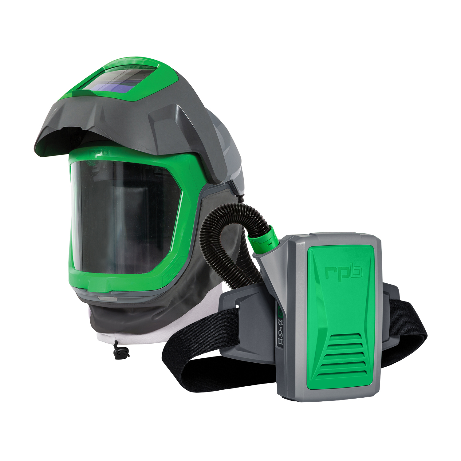 RPB® Z-Link+ Respirator - With Weld Visor, Zytec® FR Face Seal, PX5® PAPR, Safety Lens, and PAPR Breathing Tube