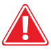 Triangle d'avertissement rouge