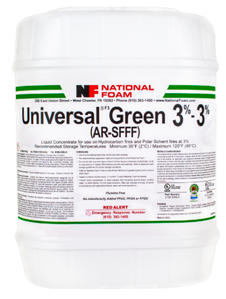 National Foam Avio® Green KHC : concentré de mousse sans fluor à 3 % destiné à la lutte contre les incendies de classe B