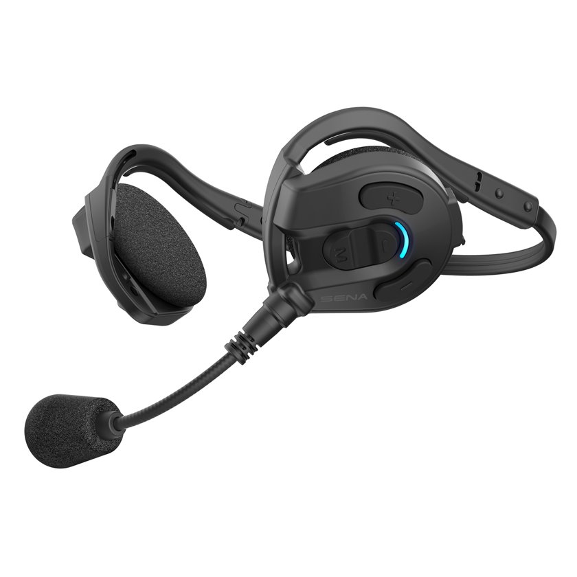 A compact, low-profile headset featuring Mesh Intercom™ for seamless group communication.
