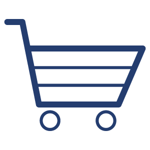 Shopping cart in blue
