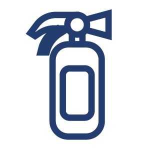 fire extinguisher in blue