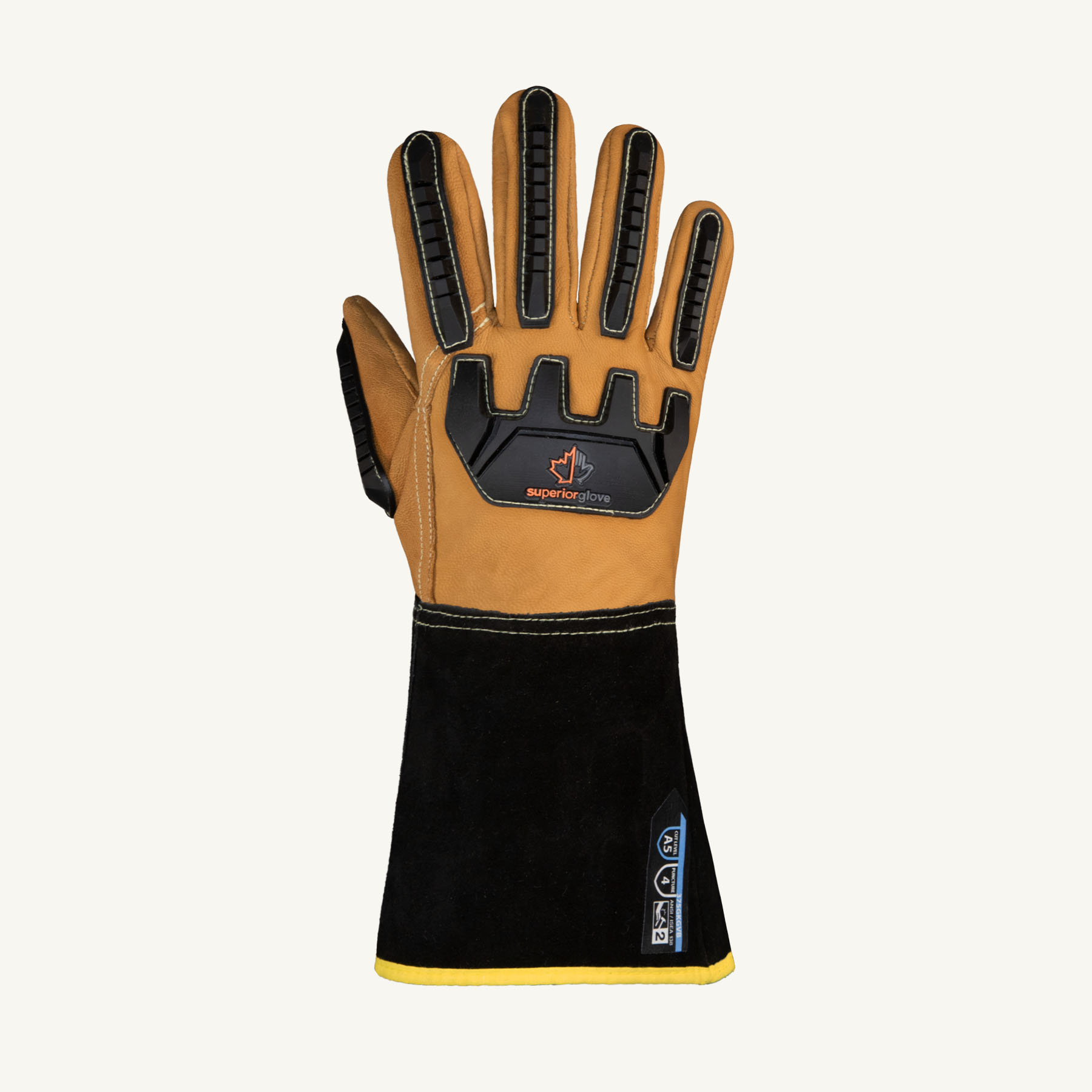 Endura® 375GKGVBXXL Cut-Resistant Driver Gloves, 2XL, Goatskin™ Leather, Resists: Abrasion/Cut/Impact/Puncture/Oil/Water, ANSI Cut-Resistance Level: A5, ANSI Puncture-Resistance Level: 4