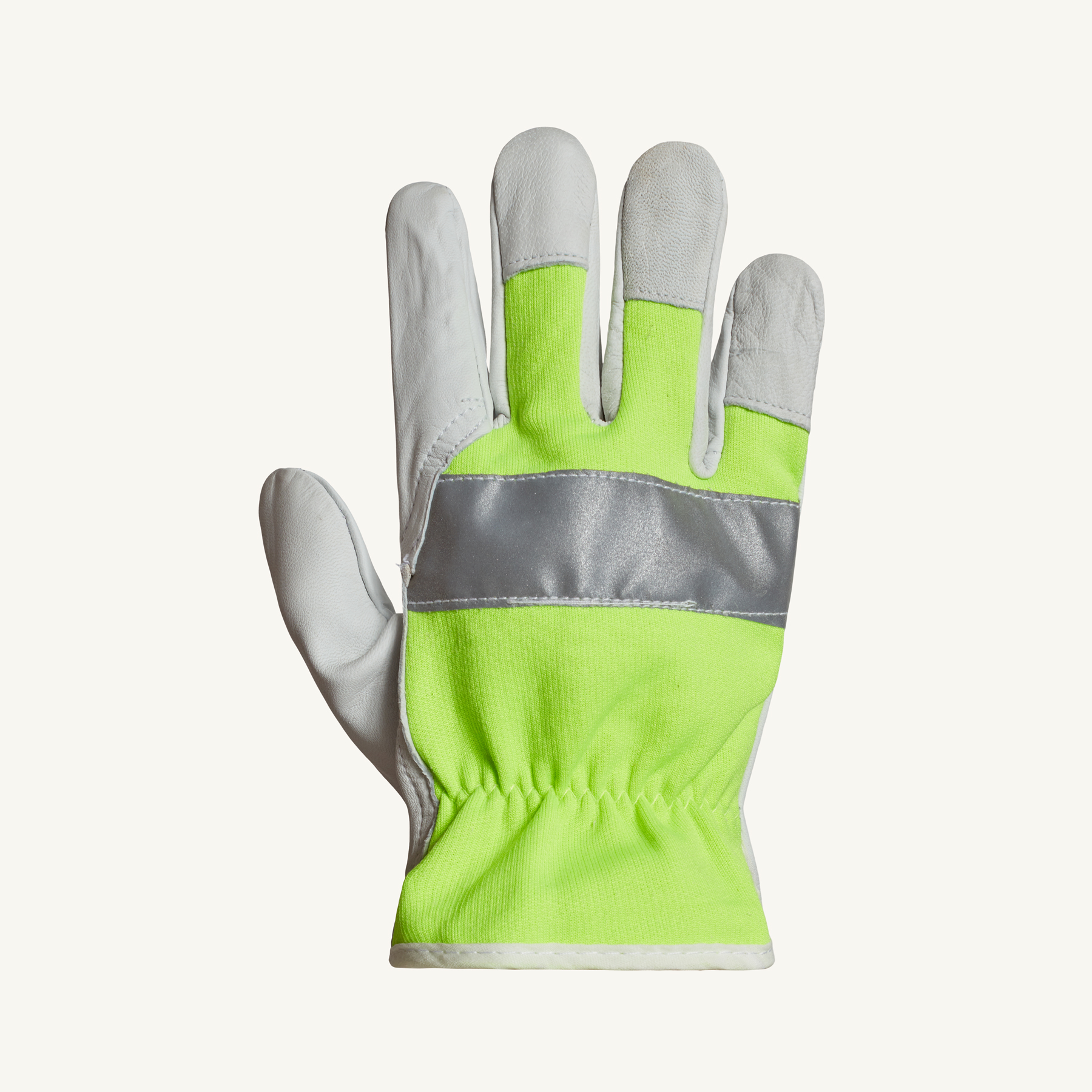 Endura® 378GAHVBS High Visibility General Purpose Gloves, Drivers, S, Grain Goatskin Leather Palm, Grain Goatskin Leather, Knit Wrist Cuff, Resists: Abrasion and Puncture, Gunn Cut