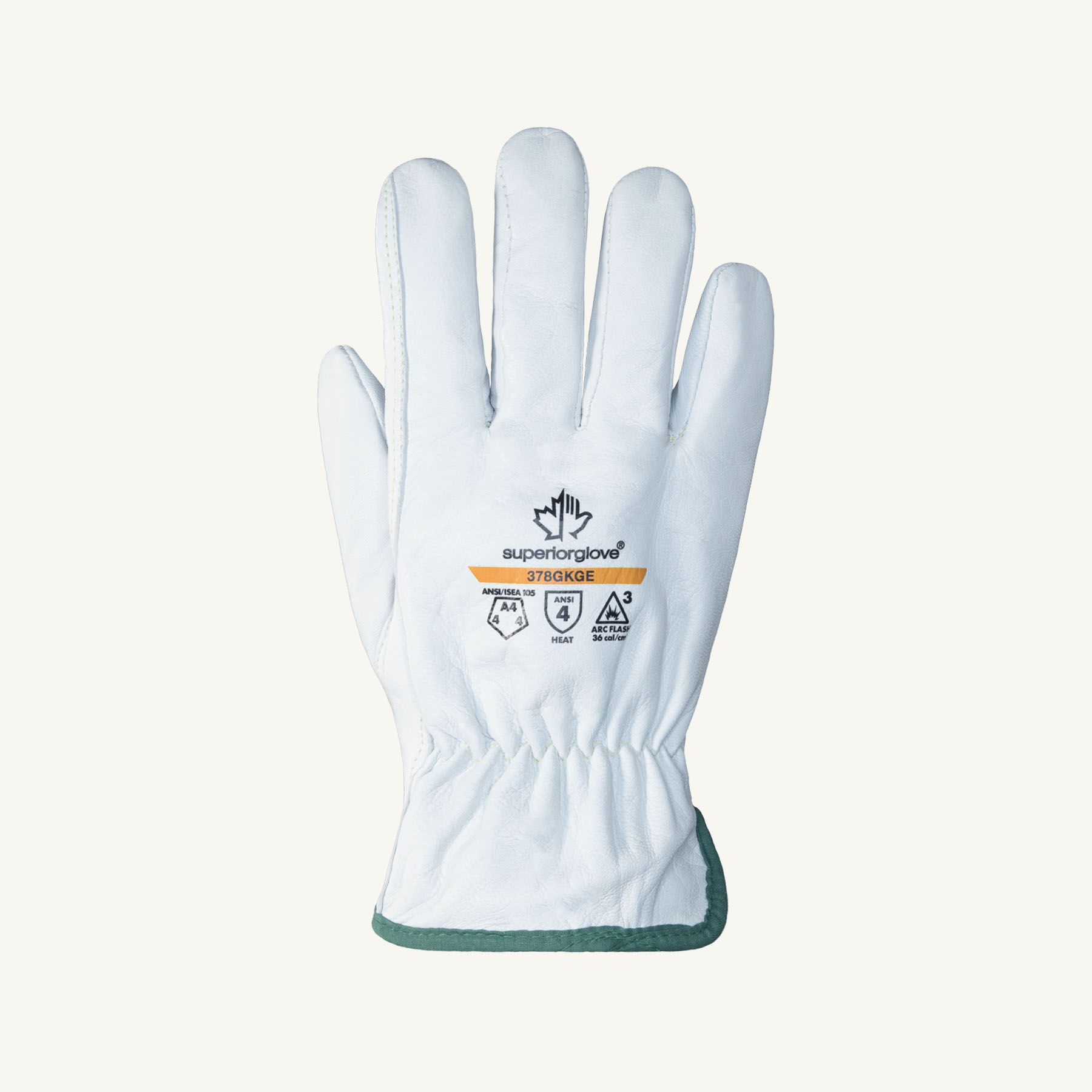 Endura® 378GKGES High Tensile Strength Arc Flash Gloves, S, Goatskin™ Leather, Resists: Abrasion/Arc Flash/Cut/Puncture, 36 cal/sq-cm Max Arc Flash Protection, ANSI Cut Level A4/Puncture Level 4/Abrasion Level A4/Arc Flash Level 3