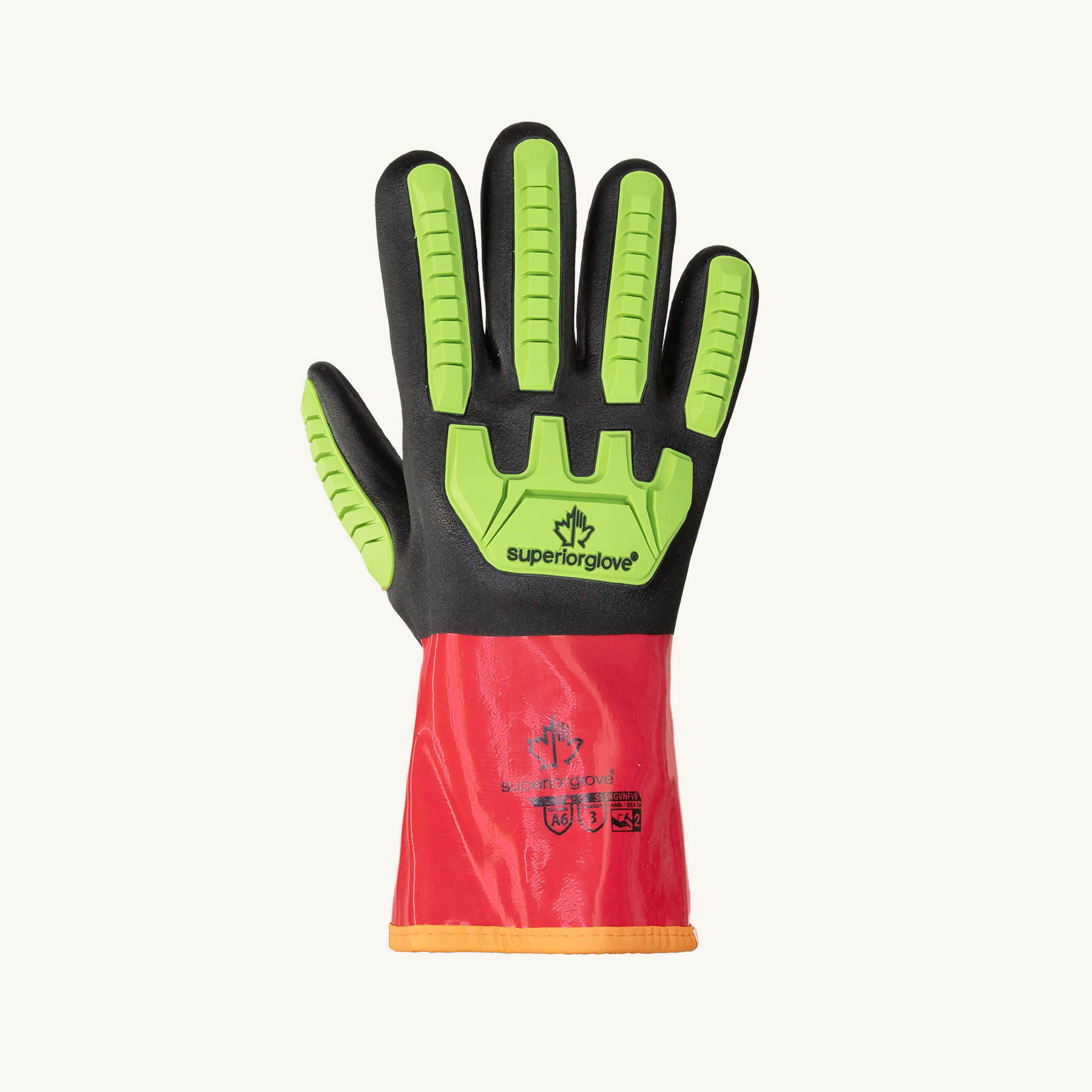 Chemstop™ High-Visibility Waterproof Gloves (GSS15KGVNFVB-7) – Best for all round back hand impact chemical resistant